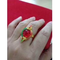 ราคา แหวนพญานาคพลอยสี ขนาดฟรีไซส์ปรับขนาดได้ มี 4 สี 1ชิ้น (800676215)