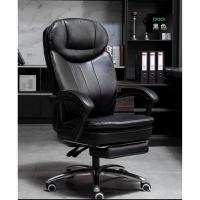 ราคา GoodLuck เก้าอี้สำนักงาน เก้าอี้ผู้บริหาร เบาะหนังแท้ มีที่วางขา Furniture Office chair ch62 (20126358222)