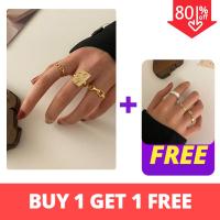 ราคา FINE TOO แหวนแฟชั่นผู้หญิง แหวนแฟชั่น ลายผีเสื้อ 2ชิ้น (9103699562)