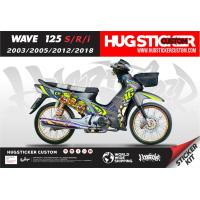ราคา Hugsticker สติ๊กเกอร์เวฟ125i 125i LED 125s 125r 125ไฟเลี้ยวบังลม ลาย Rossi ปี 2003 2005 2012 2018 2022 2023 (20035226695)