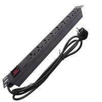 ราคา PDU Power Distribution Unit 6 8 Outlets 1U Black รางปลั๊กไฟ ใส่ตู้ 19inch Rack Cabinet Mount (19613730642)