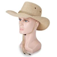 ราคา 05X4 หมวกคาวบอยปีกกว้าง Western American Cowboy Hats ทรงวินเทจ มีเชือกคล้องคอ (16435912643)