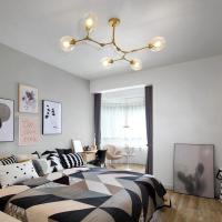 ราคา โคมไฟระย้าสไตล์โมเดิร์นความคิดสร้างสรรค์ที่บ้านไฟห้องนั่งเล่นโมเลกุลสีทองแบบนอร์ดิกโคมไฟไฟห้องนอนร้านอาหารโคมไฟระย้าไฟ LED เพดานสำหรับห้องนั่งเล่นโคมไฟห้องนอนเพดาน (8092969839)