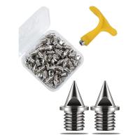 ราคา 120Pcs 1 4 Inch Track Replacement Spikes with WrenchTrack Spikes for Country Track and Field Running Sprinting (20795270991)