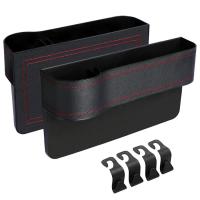 ราคา Car Seat Gap Filler Organizer2 Pack Car Organizer Front Seat Gap Filler With Cup Holder PU Leather Car Console Side Pocket With Usb Charging Hole For CellphonesWallet Cards Coins Drink Cups (159495406
