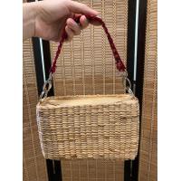 ราคา พร้อมสายคล้องแขนผ้าทอมือแท้ถอดได้ กระเป๋าสานผักตบชวา ทรงสี่เหลี่ยมผืนผ้า (10429110927)