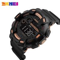 ราคา SKMEI 1243กีฬาแฟชั่นผู้ชายนาฬิกาแบบ Dual โซนเวลาดิจิตอลนาฬิกาข้อมือนาฬิกาจับเวลานับถอยหลัง50เมตรกันน้ำ (13137685434)