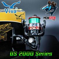 ราคา รอกสปินนิ่ง VIVA DISCOVERY DS2000 BLACK BLUE RED GOLD (1064312648)