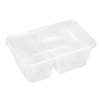 ราคา ลัง300ใบ 2ช่อง กล่องพลาสติกใส่อาหารแบ่งช่อง กล่องข้าว 2 ช่อง 650 ml และ 750 ml สีใสและสีดำ (15640315703)