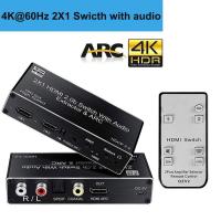 ราคา 4K HDMI 2 0เครื่องแยกสัญญาณเสียงบลูทูธสวิตช์ HDMI HDR 4K สวิตช์ทอสลิงก์5 1แปลง HDMI Arc Audio แยกเครื่องแยกสัญญาณเสียง (19794896047)