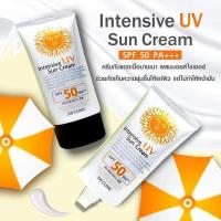 ราคา 3W CLINIC Intensive UV Sunblock Cream SPF 50 PA ขนาด 70 ml ครีมกันแดดเนื้อบางเบา และยังผสมมอยส์เจอร์ไรเซอร์ ช่วยเก็บความชุ่มชื่นให้กับผิวหน้า (17592705599)