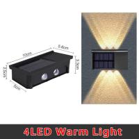 ราคา Vimite Solar Wall Lamp Outdoor Waterproof Automatic Night Light Up and Down Lighting For Garden House Fence Gate Warm White Decorative (21074111257)