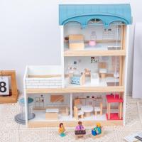 ราคา Spot parcel post Doll House Play House Toy Childrens Wooden Castle Villa House Boy Girl Birthday Gift (19303473701)