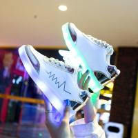 ราคา 2021 ใหม่เรืองแสงรองเท้าผ้าใบสำหรับเด็กชายสาวLEDผีเต้นรำรองเท้ามีไฟUSBชาร์จรองเท้าติดไฟชายและหญิงแสงรองเท้าขนาด 31 44 (1258518349)