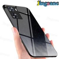 ราคา Jingsanc สำหรับ OPPO A57 A77s เคสใส่โทรศัพท์ Rainbow Gradient Fantasy Starry Glass สีสันสดใส Scratchproof Soft TPU Edge Cover (17822279756)