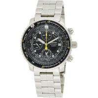 ราคา SEIKO Mens Pilot Watch Alarm Chronograph Black (15888210462)