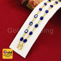 ราคา สร้อยคอทองพลอยเม็ดแตง นพเก้า ไพลิน ทับทิม โกเมน มกรกต ความยาว 24 นิ้ว สร้อยคอพลอย สร้อยคอทองไมครอน ทองชุบ ฟรีถุงกำมะหยี่ (9149320683)