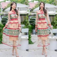 ราคา ป้าย Love lady เดรสยาวแขนทรงสวย งานปักลทยสุดอลัง (21011387329)