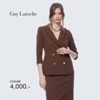 ราคา แจ็คเก็ตเข้ารูปสีน้ำตาล Guy Laroche Double B Shape up Jacket G9XNBR (19673251195)