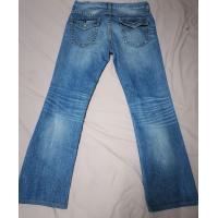 ราคา uniqlo Jeans กางเกงใน ยีนส์ ขา กระบอก เล็ก ฟอกสี เอว 34 35ยาว40ปลายขา8 (15904499654)