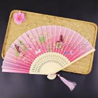 ราคา Pattaya พัดผ้าไหม สไตล์จีน พับได้ folding fan (21161322080)