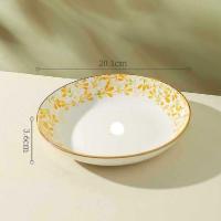 ราคา RTNS SHOP จาน ชามเซรามิคลายดอก จาน ชามกระเบื้อง จานขนาด 8 นิ้ว ชามขนาด 6 นิ้ว มี 3 สี (20912682332)