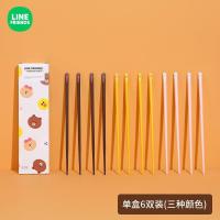 ราคา Line Friends LINEFRIENDS ตะเกียบบนโต๊ะอาหารตะเกียบหนึ่งอันต่อคนกันลื่นและทนต่ออุณหภูมิสูง (20077743265)