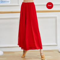 ราคา กางเกงเต้นรำคลาสสิกพลิ้วไหวกางเกงผ้าชีฟองสองชั้นทรงหลวมพร้อมผ่าข้างเซ็กซี่ชุดเต้นรำพื้นบ้านสีแดง (19307083792)