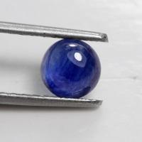 ราคา 1 20 ct พลอยแท้ ไพลิน เผาใหม่ สีน้ำเงิน ทรงกลมหลังเบี้ย (20471672591)