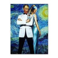 ราคา Van Gogh Artworks ศิลปะที่ตลกความคิดสร้างสรรค์ผ้าใบวาดภาพ Van Gogh กับเพื่อนโปสเตอร์ Mona Lisa 69F 0706 (19675481861)