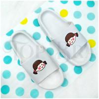 ราคา T66 รองเท้าแตะแบบสวม รองเท้าผู้หญิง ลายน้องเปโกะ น่ารัก 2สี ขาวดำ วัสดุยาง ทนทาน (14620392383)