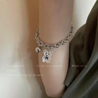 ราคา ร้านไทย กำไลข้อมือเงิน สร้อยข้อมือ สร้อยข้อมือ สร้อยเงิน เครื่องประดับแฟชั่น กระดิ่ง ลายหมี รูปหัวใจ (17193035372)
