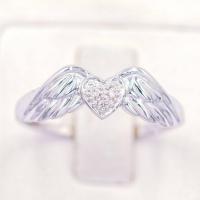 ราคา Lucky Gems แหวนหัวใจ ปีกนก เงินแท้92 5 เพชร CZ เกรด Premium เล่นไฟดี ชุบทองคำขาว LKM696 (17960393997)