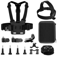 ราคา Gopro Chest Strap Mount 8 In 1 Action Camera Accessory Set Head Strap Wrist Strap Backpack Holder Carry BagFor Gopro Hero 9 8 7 6 5 Xiaomi Yi SJCAM Insta360 (15783793364)