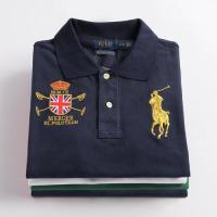 ราคา W X Ralph Laurenเสื้อโปโลมีปกสำหรับผู้ชายเสื้อโปโลโลโก้ขนาดใหญ่คลาสสิกแขนสั้นลำลองธุรกิจระดับไฮเอนด์สำหรับผู้ชายผู้ชาย (15560263397)