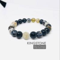 ราคา Agate กำไลหิน อาเกต สีน้ำตาลดำ กำไลนำโชค พลังแห่งความเชื่อมั่น ขนาด 8 10 12 14 mm เกรดพรีเมี่ยม (21087633876)