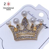 ราคา เข็มกลัดไข่มุกเทียมรูปมงกุฎพลอยเทียมเข็มกลัดจิเวลรี่ติดปกเสื้อ (13341179408)