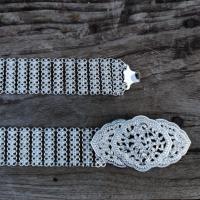 ราคา เข็มขัดเงินขาว ฉลุลายไทย เครื่องประดับเงิน สีขาว (6146182841)