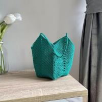 ราคา กระเป๋าถัก เชือกร่ม แข็งแรง สีไม่ตก กระเป๋าสะพายข้าง ไซร์ M (14714417216)