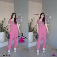 ราคา TW8000 Jumpsuit ชุดจั้มสูทขายาว แขนสั้น งานลูกไม้ลายมงกุฏ (21198300309)
