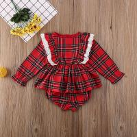 ราคา ชุดชุดลายสก๊อตสีแดงสำหรับเด็กผู้หญิงชุดเสื้อผ้าในช่วงฤดูร้อนกางเกงขาสั้นลายสก๊อตนัวเนียแขนยาวเสื้อลายลูกไม้สีแดง (20759211725)