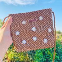 ราคา กระเป๋าสาน กระเป๋าสะพายข้าง ตกแต่งไม่ซ้ำแบบใคร kapooklook กระเป๋าสะพายข้างสาน สานตกแต่ง (10108044336)