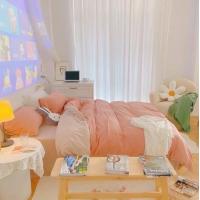 ราคา ผ้าปูที่นอน ที่นอน สี พื้น เรียบหรูดูแพง ครบเซ็ต 6 ชิ้น (15228439942)