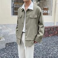 ราคา Hanlu ชุดผู้ชายเท่ๆ เสื้อลำลองแจ็คเก็ตสไตล์เกาหลีมีปกเสื้อสำหรับผู้ชายดีไซน์ให้สัมผัสเสื้อโค้ตทรงหลวม (20637561873)