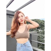 ราคา บราถักไหมพรหมเนื้อหนานุ่ม ใส่เป็นบิกินี่ได้ พร้อมส่ง (11957226743)