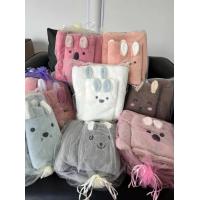 ราคา ผ้าเช็ดตัวขนเป็ด แพ็คคู่ลายการ์ตูน หูหมี ผ้านุ่ม ซับน้ำได้ดี (12267119878)