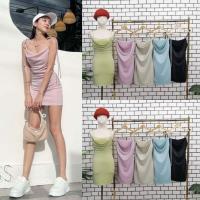 ราคา เดรสสายเดี่ยวคอถ่วงผูกไหล่ ผ้ากลิตเตอร์พรีเมี่ยม ป้ายMADEBEN (17715044874)