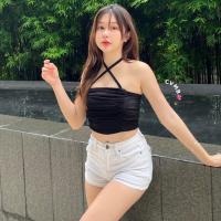 ราคา เสื้อเกาะอก คล้องคอผ้าวิ้ง มีซับใน (16139184532)