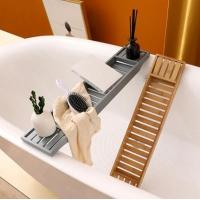 ราคา bamboo bathtub caddyถาดไม้วางของบนอ่างอาบน้ำ ผลิตจากไม้ไผ่แท้ (20765929943)