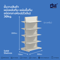 ราคา Solid Shelves ชั้นวางสินค้าผนังหลังทึบ แผ่นชั้นทึบ ชนิดกลางห้อง ตัวต้น 30kg (18500148691)